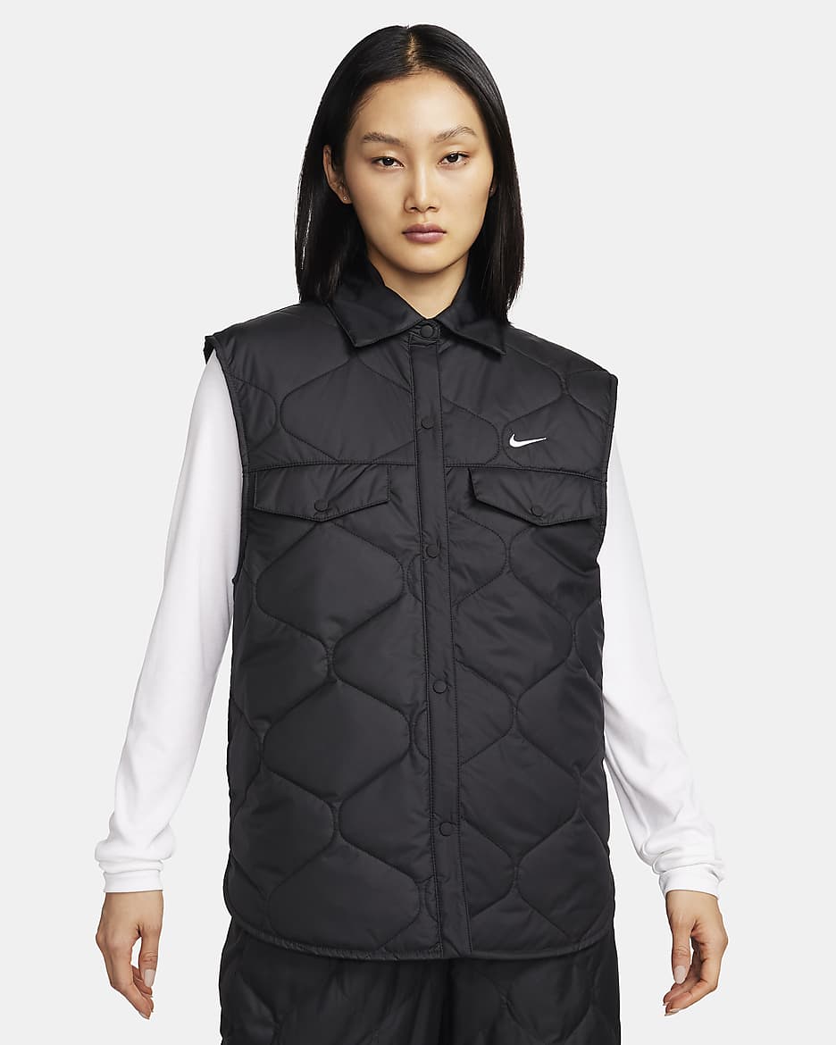 Nike vest womens black on sale